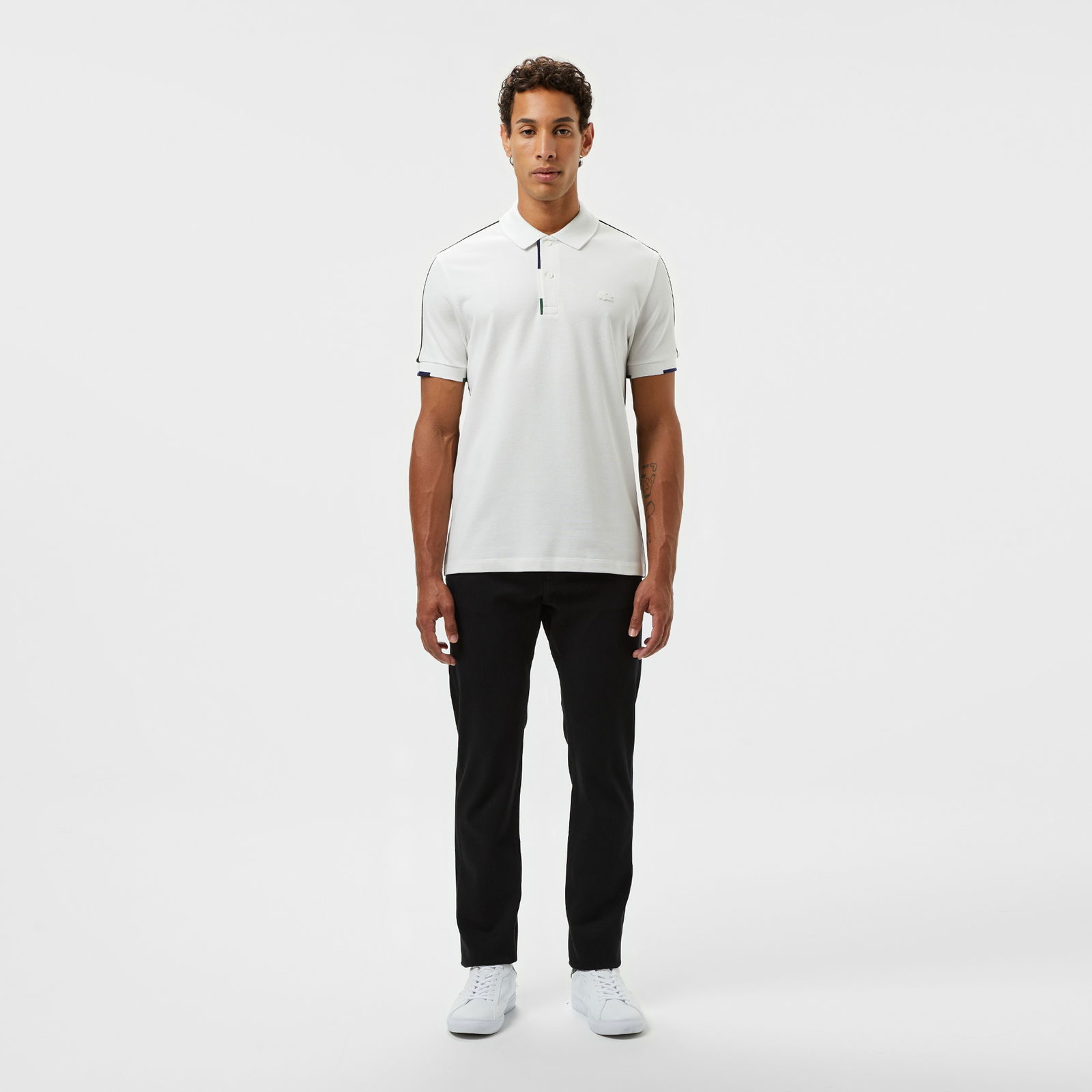 Lacoste Erkek Regular Fit Renk Bloklu Beyaz Polo