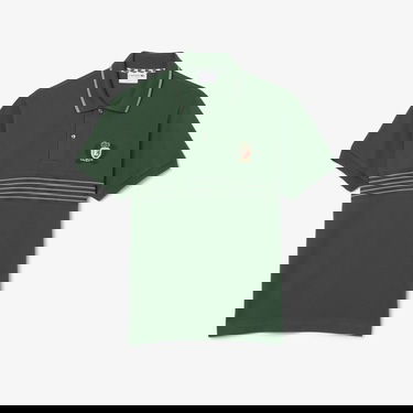  Lacoste Erkek Classic Fit Çizgili Yeşil Polo