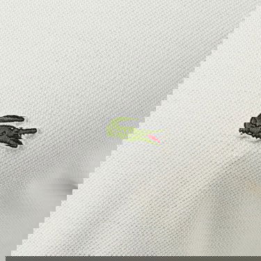  Lacoste Loose Fit Erkek Baskılı Beyaz Polo
