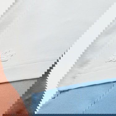  Lacoste Erkek Oversize Fit Yarım Fermuarlı Beyaz Polo