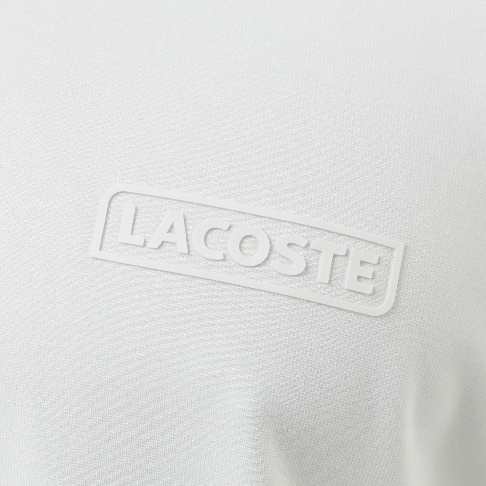 Lacoste Erkek Oversize Fit Yarım Fermuarlı Beyaz Polo