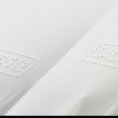  Lacoste Erkek Oversize Fit Yarım Fermuarlı Beyaz Polo