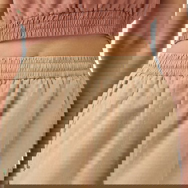  Lacoste Kadın Regular Fit Bej Bermuda Şort