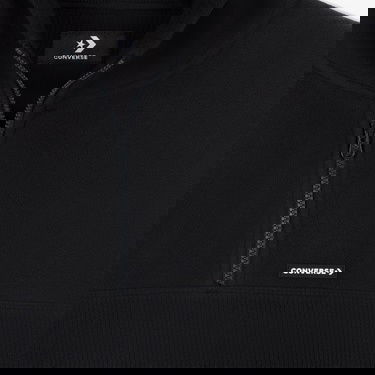  Converse Kadın Siyah Yarım Fermuarlı Hoodie